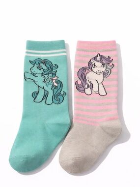 My Little Pony Teal and Pink Striped Socks